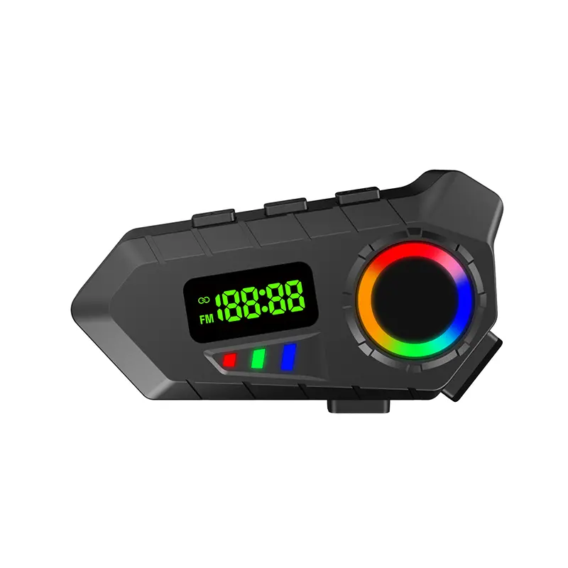 Y30A Bluetooth Motorbike Helmet Headset - Durable Motorcycle Accessory with Hi-Fi Sound, Active Noise Cancellation for Voice Call, IP65 Waterproof, FM Radio, Hands-Free Calling, Easy Installation