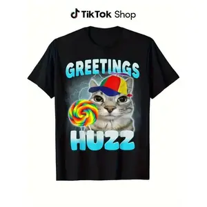 Funny Cat Meme Apparel - 'Where The Huzz At' for All Occasions!