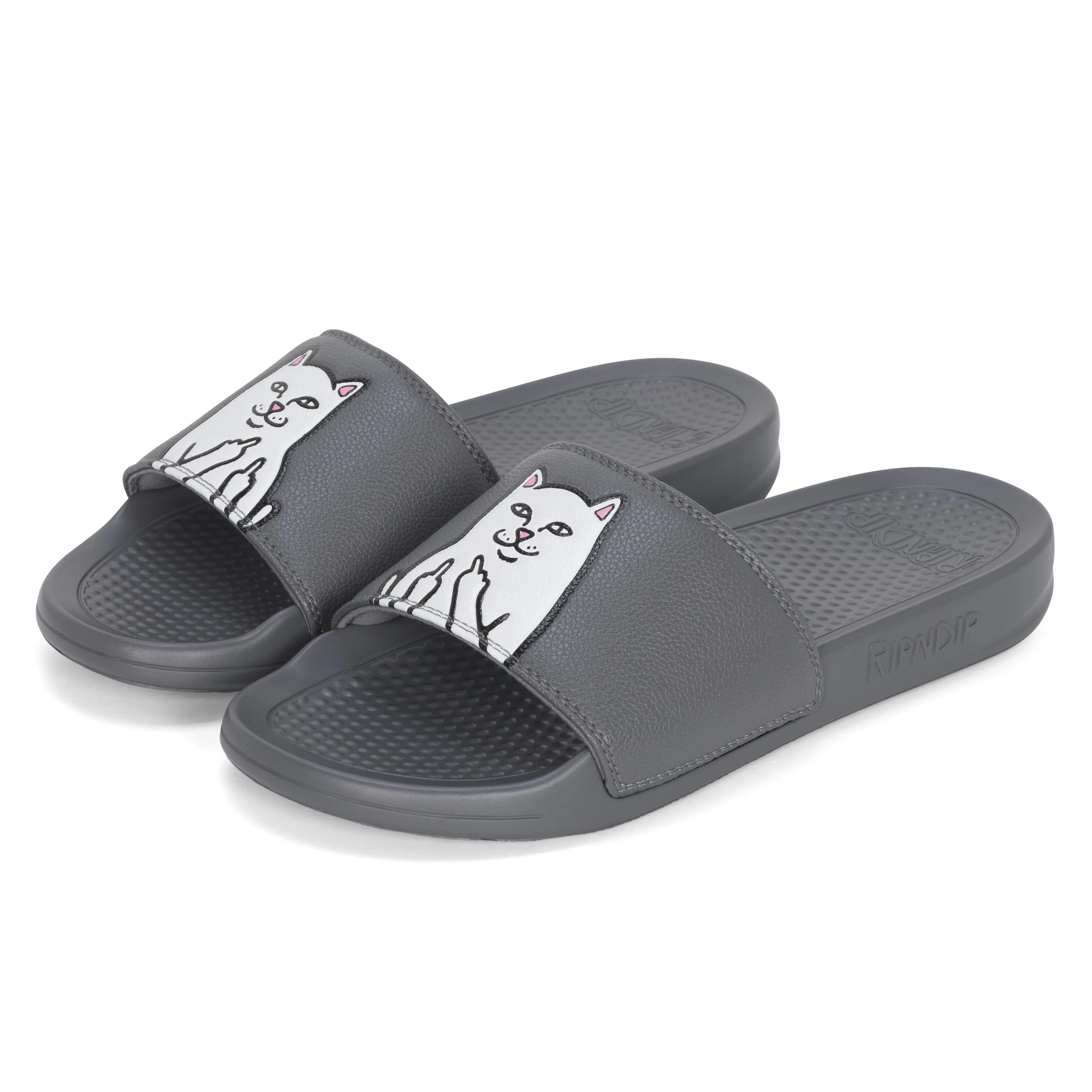 Women's Lord Nermal Slip-On Slippers - Charcoal Trendy Casual Home Slippers, Trendy Casual Slippers
