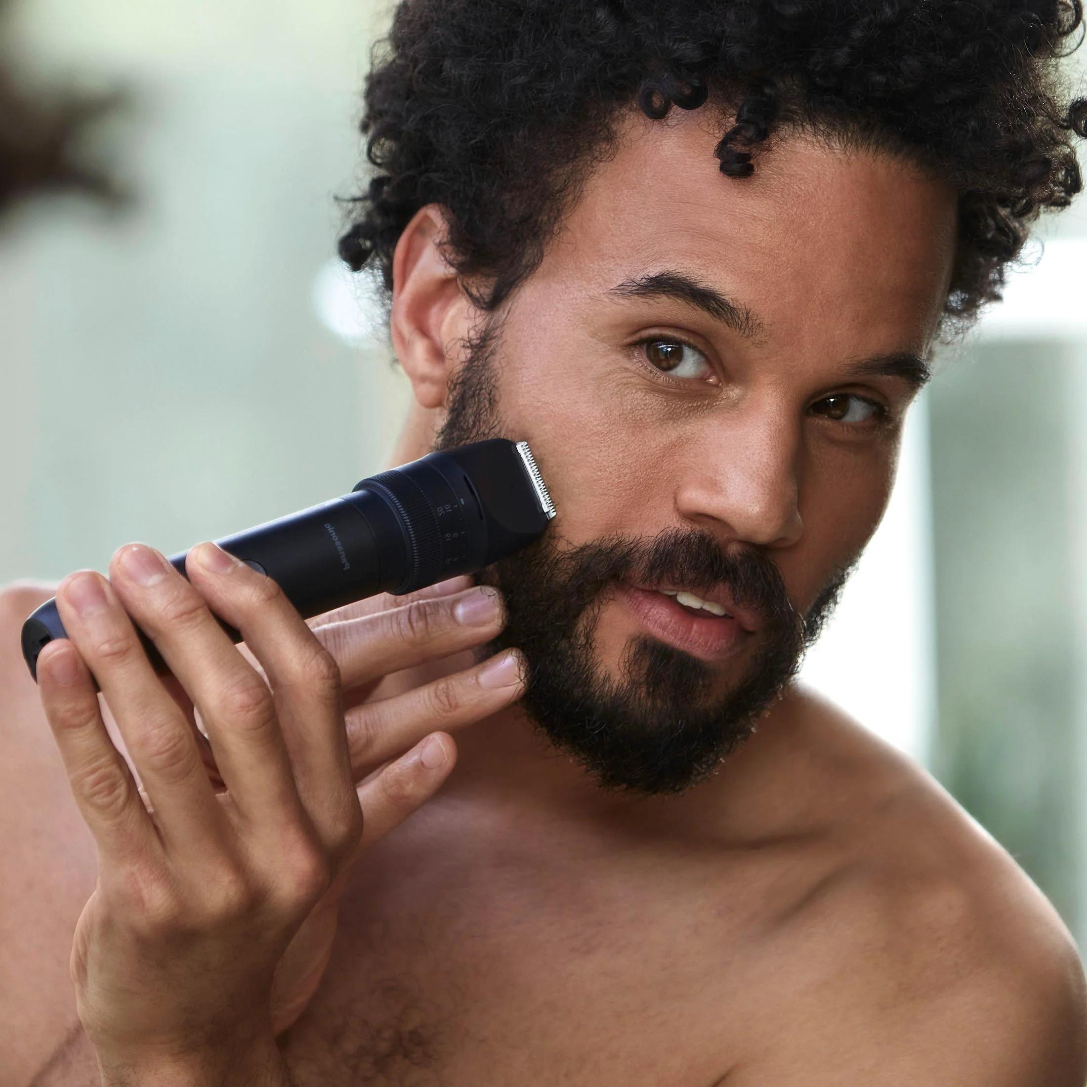 MultiShape Beard & Hair Trimmer Starter Kit with 2 Combs (1-20mm) and Adjustable Trim Length Dial, Waterproof Design