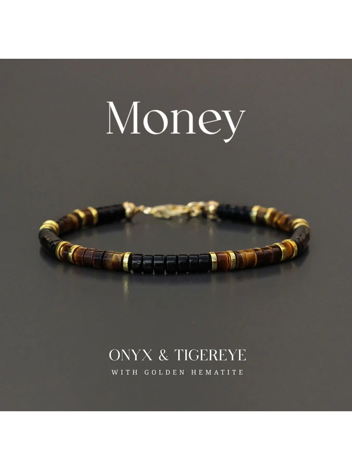 Bohemian Tiger Eye and Black Agate Beaded Money Bracelet, Boho Bracelets, Handmade Natural Stone Skin-Friendly Jewelry, Suitable for Daily Wear and Gift Giving for Men and Women