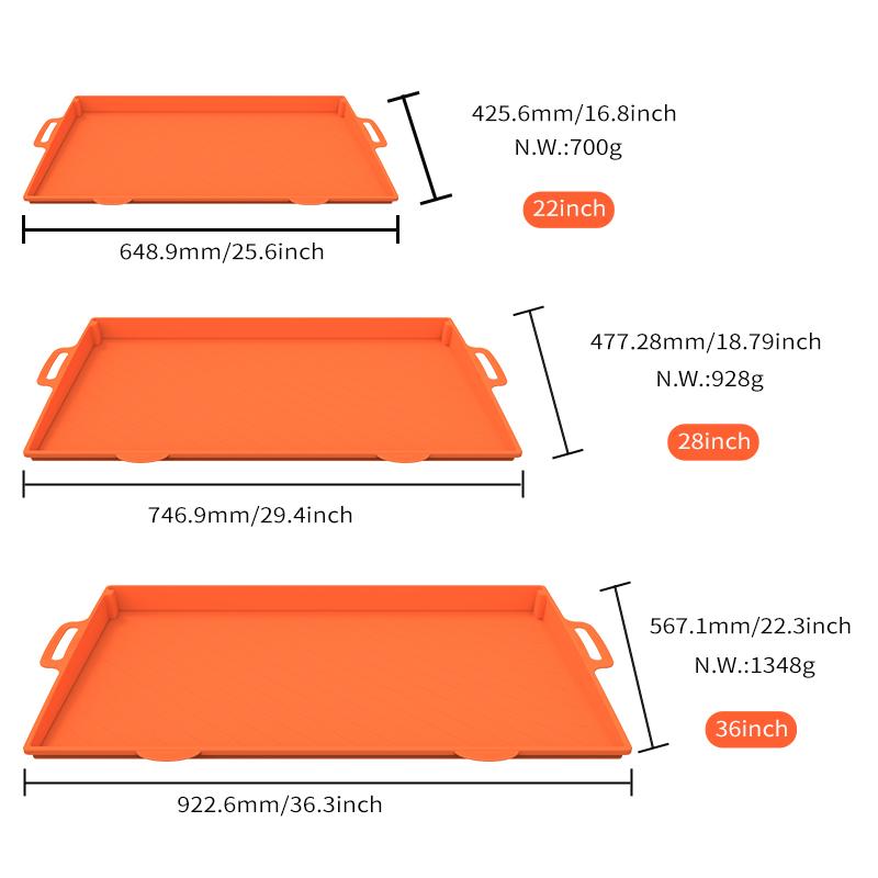 TRZZ 22IN 28IN 36IN Food-Grade Silicone Griddle Cover Mat for Blackstone Grills Heat-Resistant Anti-Slip Easy Clean Durable Outdoor Cooking Utensils Kitchen Dinnerware Sets with Free Baking Mat