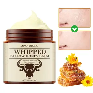 Whipped Grass-Fed Beef Tallow Honey ,Moisturizing Cream for Soft, Smooth Skin - Handmade All-Natural Moisturizer - hydrating, comfort, moisture boost cream, luminous firming cream, body care, hydrating dry skin