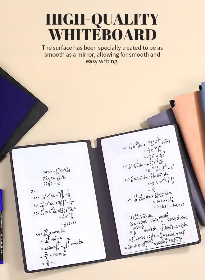 MUNBYN A5 Foldable Whiteboard Small Dry Erase Board With Pen Reusable Erasable Notebook Double- Sided For Drawing, Recording Meetings, Family Reminders, Writing MUNBYN A5 Foldable Whiteboard Small Dry Erase Board With Pen Reusable Erasable Notebook Double- Sided For Drawing, Recording Meetings, Family Reminders, Writing