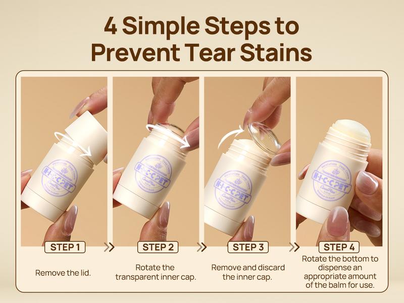 HICC Pet Tear Stain Eye Balm Butter For Dogs  gently lifts tear stains Coconut Oil cleanses, soothes, and hydrates the area around your pet's eyes for a brighter comfortable, and stain-free remover, cleaner, grooming products, removal #petlife