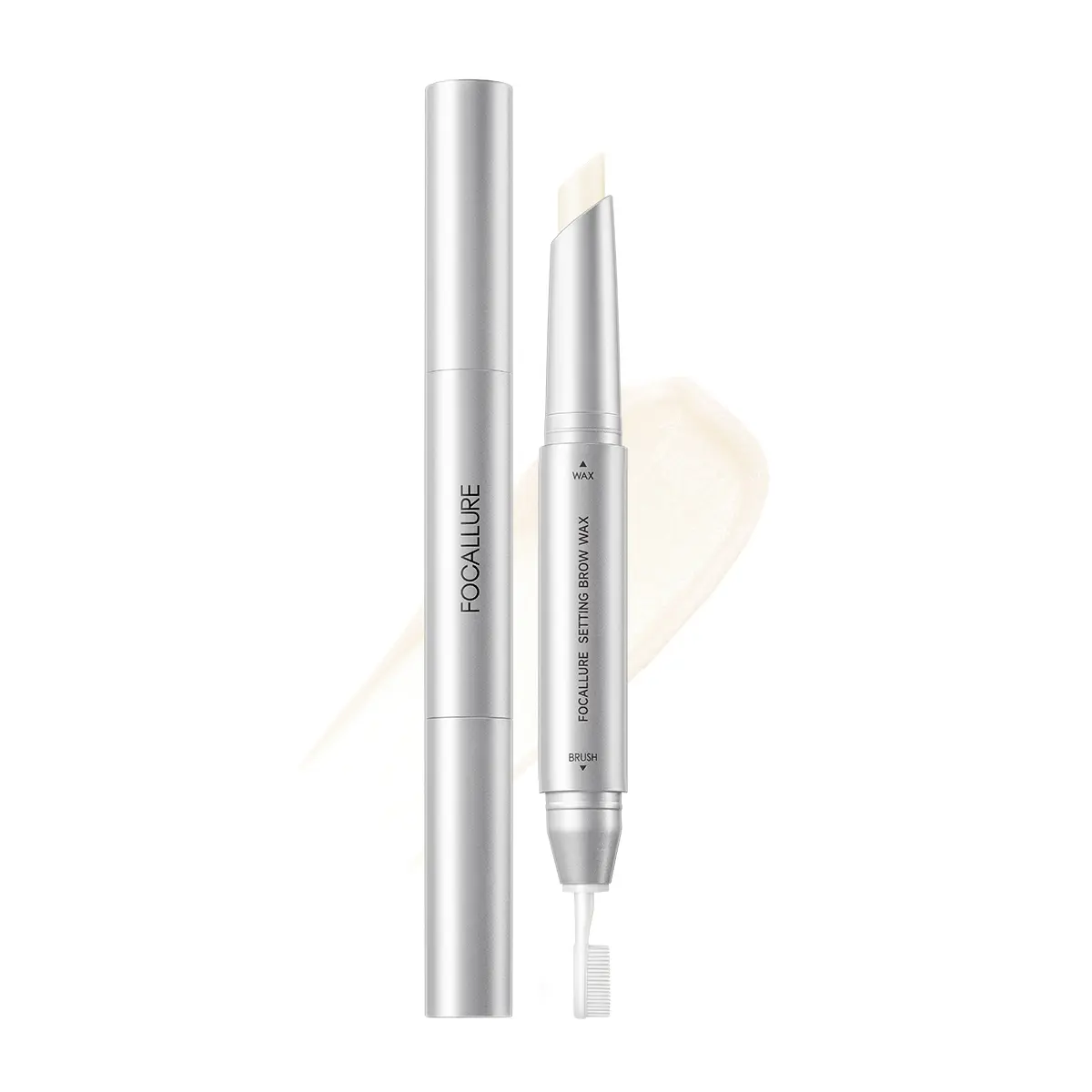 Focallure Pro-set Lasting Waterproof Eyebrow Wax Pencil 2-in-1 Built-in Brush Lightweight Non-sticky Styling Shape Lamination Feathery Sculpt Non-flaky Residue-free Odorless Transparent