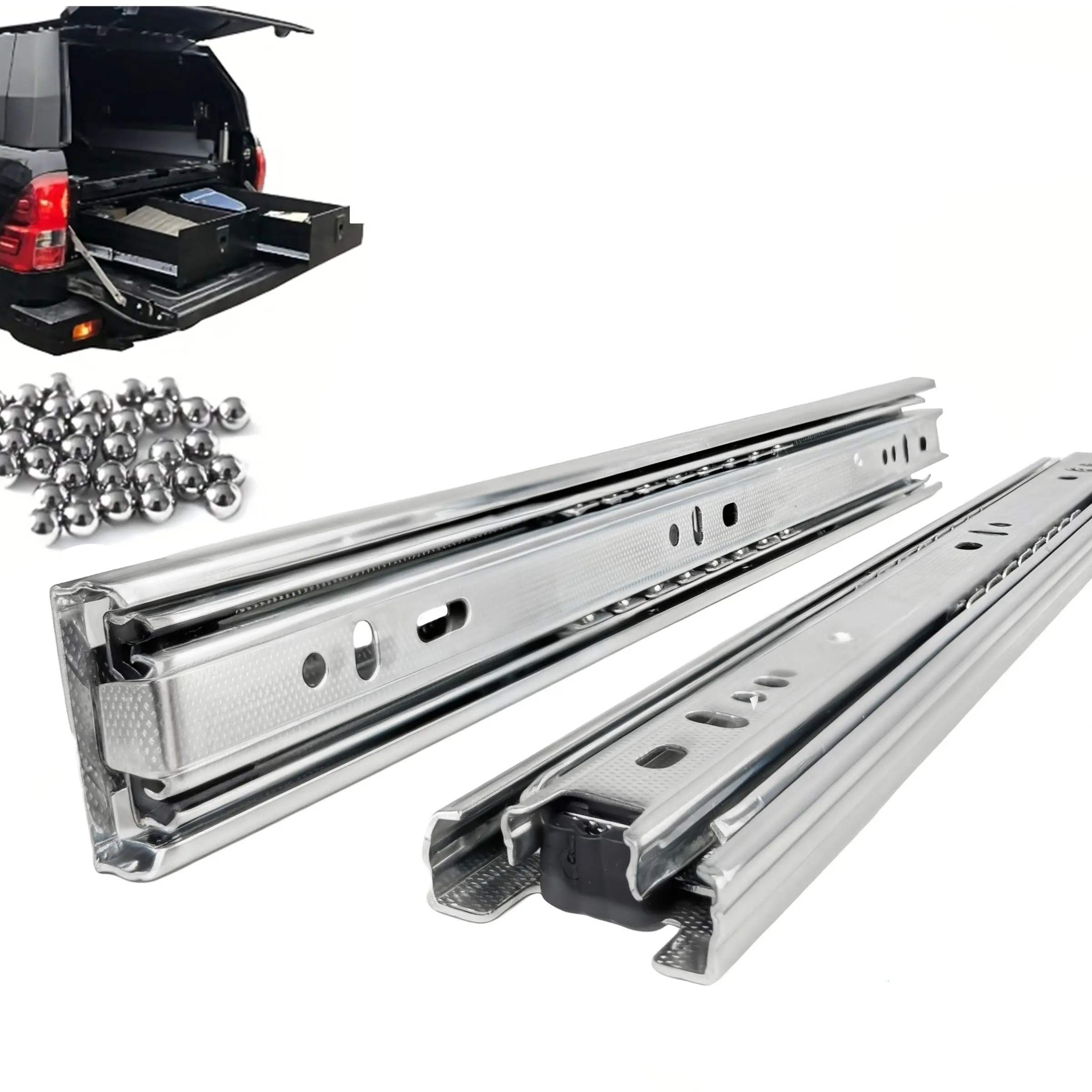 Drawer Slides, Iron Metal Structure, Quiet Ball Bearing Design, Heavy Duty Rust Resistant Home Furniture Hardware Sliders, 10/12/14/16 Inch, DIY Office Storage Solution