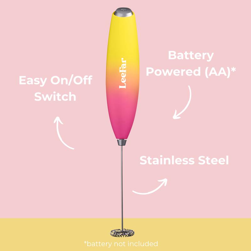 LeeFar Electric Milk Frother Hand Mixer for Smooth Frothing and Mixing