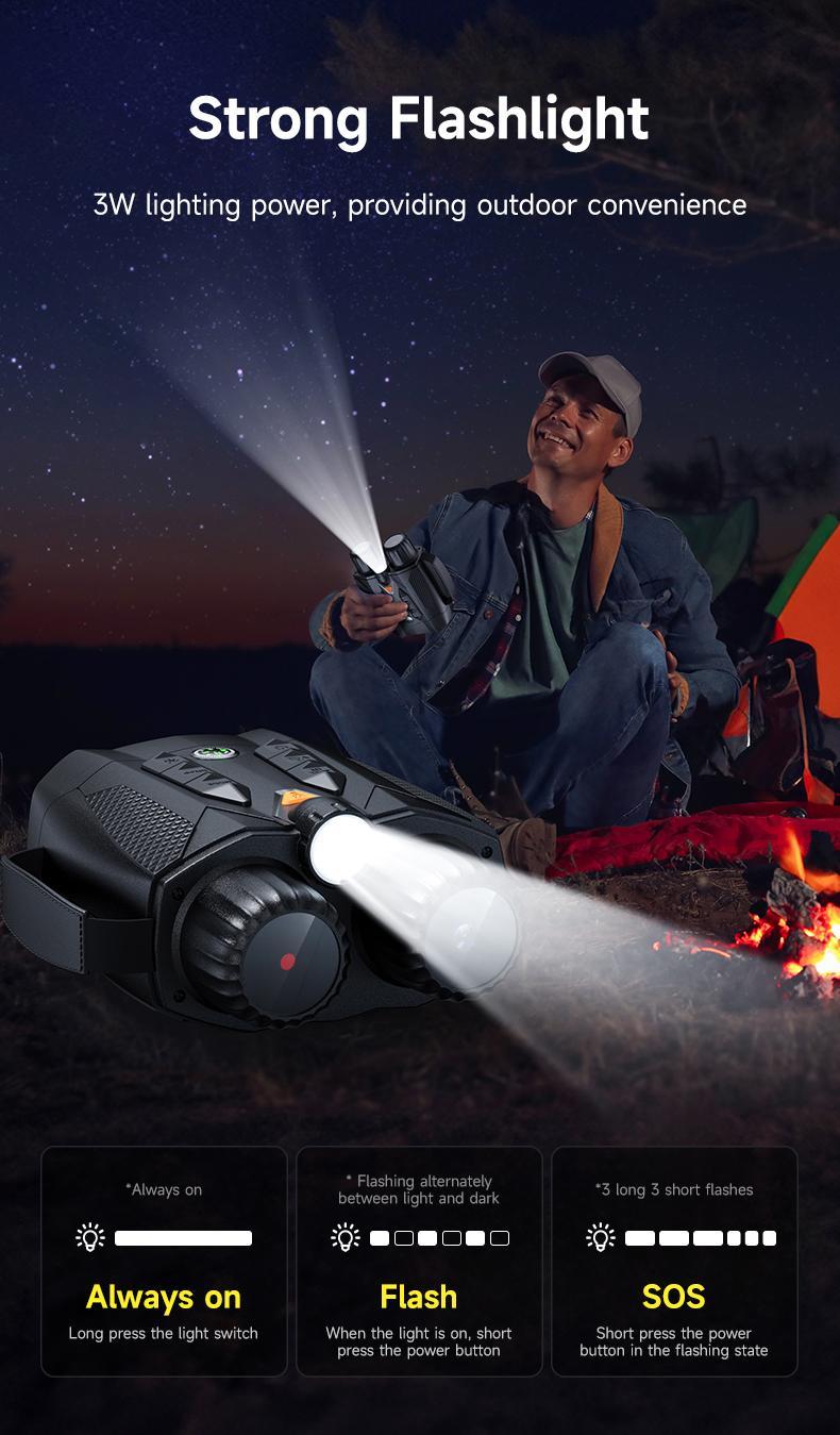 NiteHawk 4K Night Vision Binoculars With 32GB SD Card, Rechargeable,Cool Tech Gadgets for Camping/Boating, 10X, Camera Hight Definition Digital Electronic Gifts - Best Gifts for Men/Dad/Husband