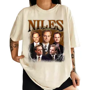 Niles Crane Frasier Vintage Graphic T-Shirt – 90s Sitcom TV Show Fan Tee