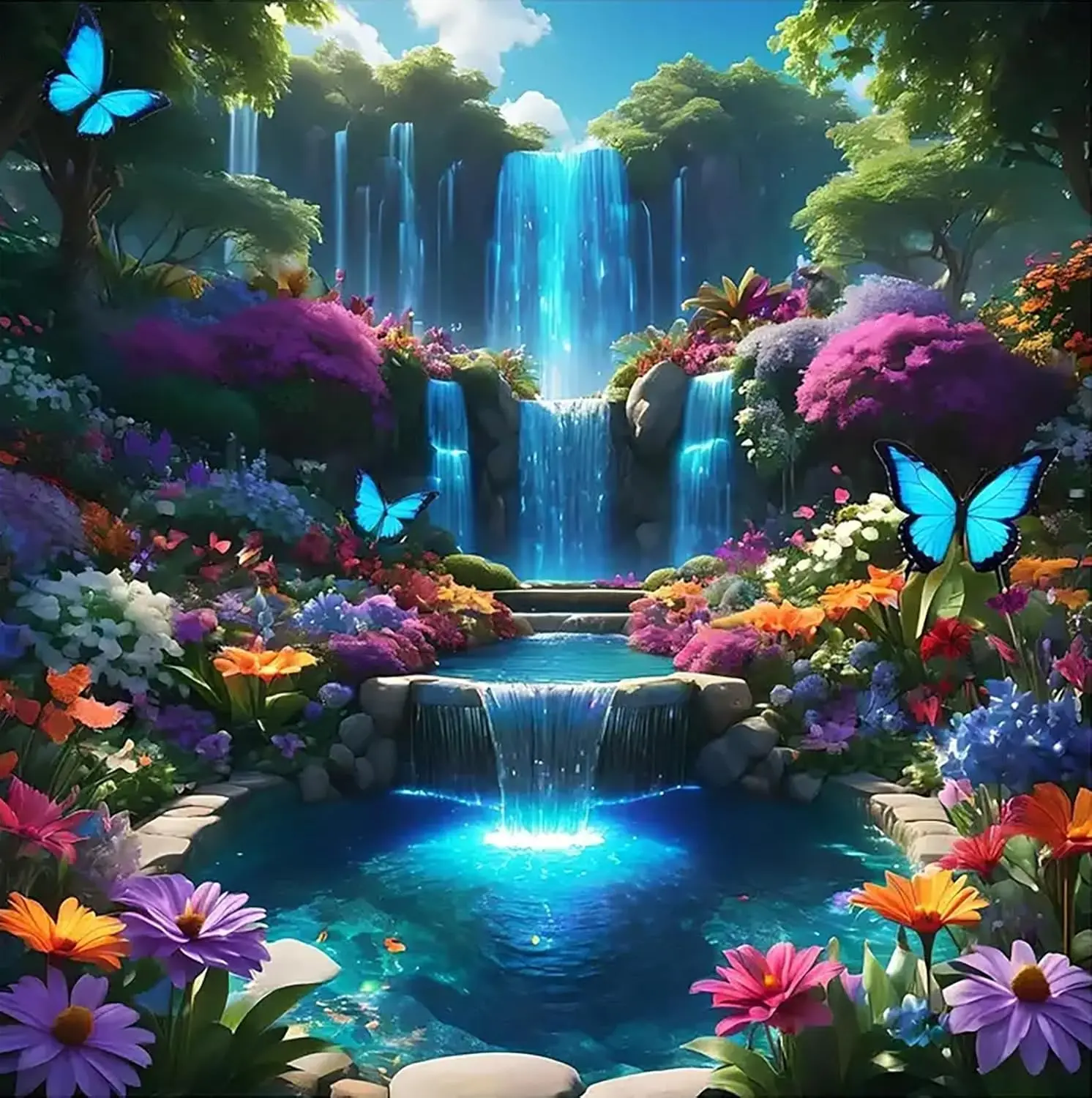 Scenery Stamped Cross Stitch Kits for Adults Beginner, Easy  Counted Cross Stitch Kits Printed Butterfly Stitching Patterns Dimensions,Cute Needlepoint Art Crafts Embroidery Kits for Home Decor