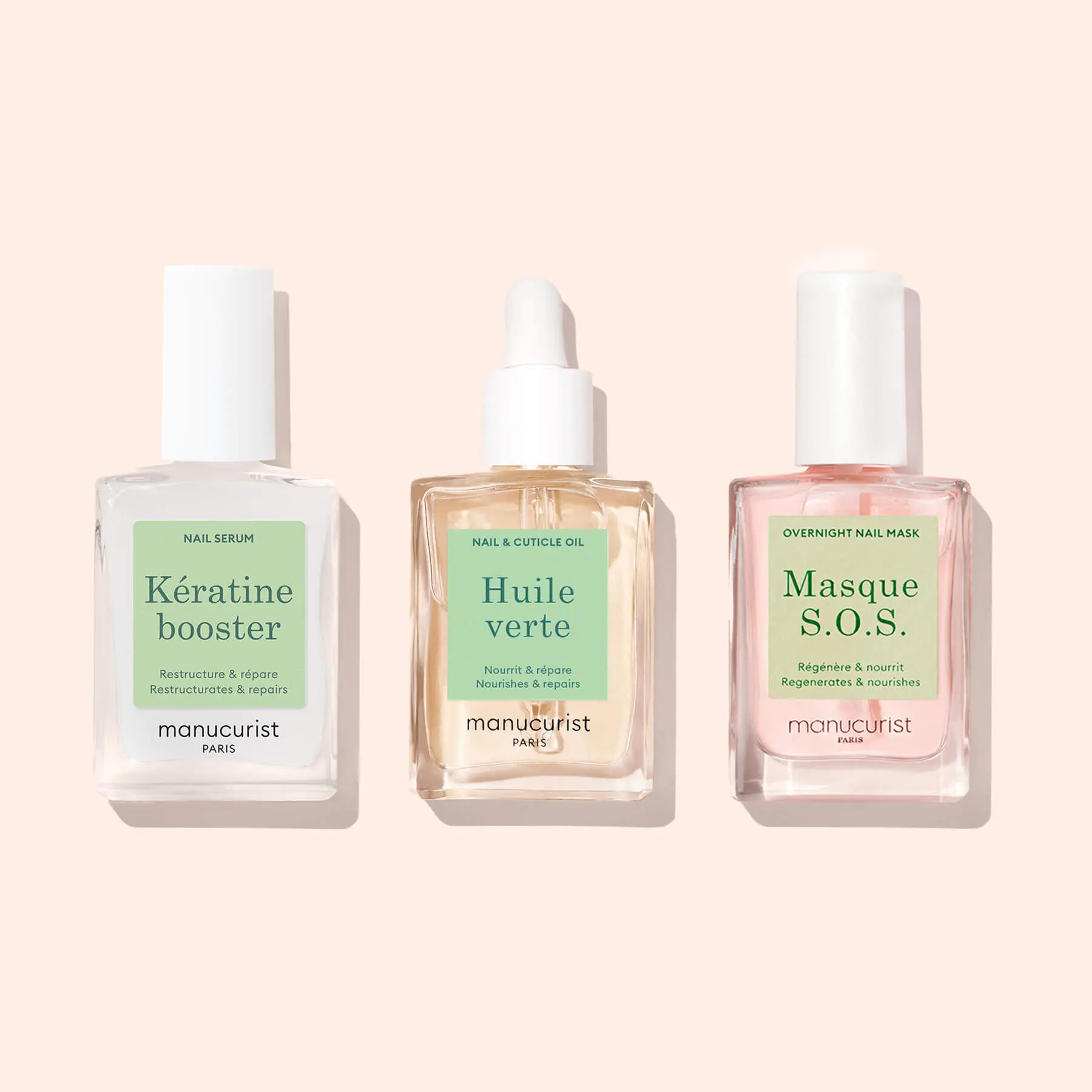 Manucurist Damaged Nail Treatment Routine - Results in 14 Days - Intensive Nourishing and Repairs