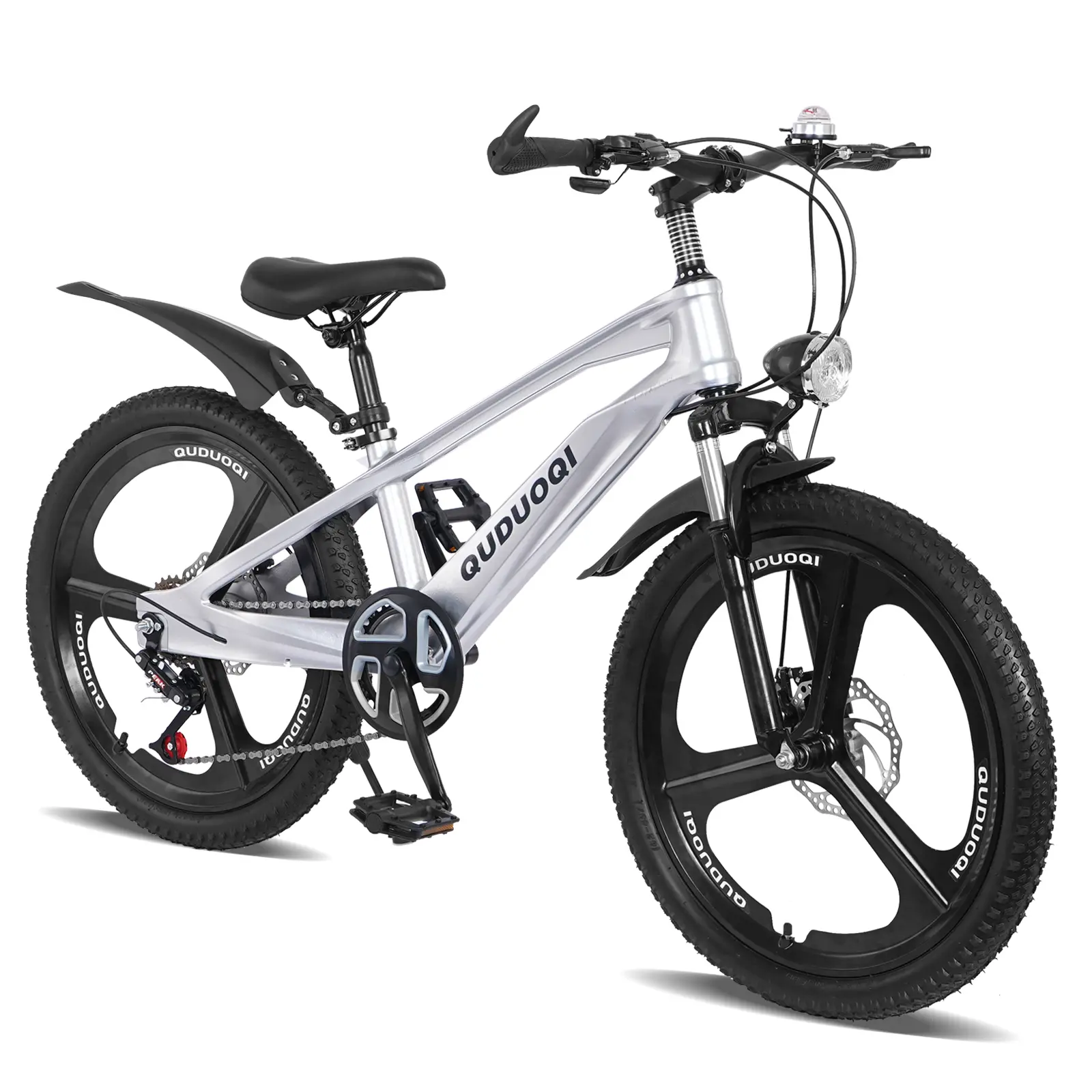 20 Inch Kids Mountain Bike, 7-Speed Youth Bicycle with Lightweight Magnesium Alloy Frame, One-Piece Wheels, Suspension Fork for Boys & Girls Ages 8-12