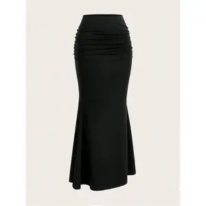 New solid color elegant and special hip-packing women's skirt, slim and sexy skirt, perfect curve lifter, comfortable and lightweight fabric, fashionable for any occasion