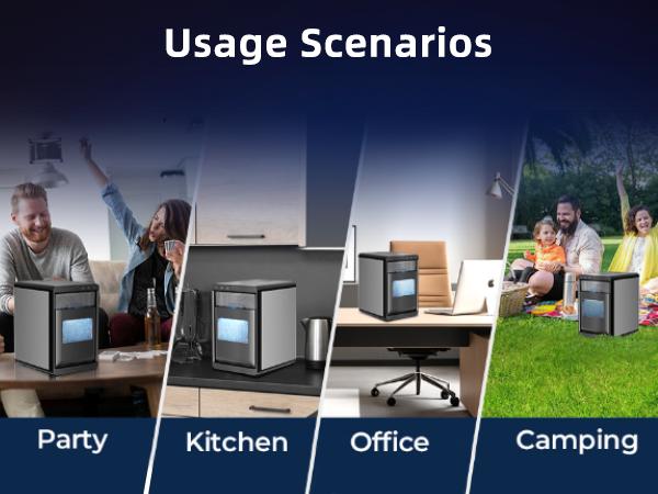 【Holiday Haul】Antarctic Star Nugget Ice Maker, 10-15min quick make, 45Lbs/Day, Clear Visual double door, Self-Cleaning,24HTimer, Enhanced Insulation for various beverages/Fresh/Direct consumption,for Home/Office/Bar/Party Icemakermachine