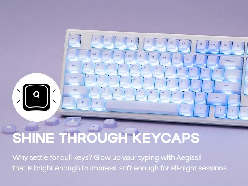 EPOMAKER AegisSil Keycap Set Sil Material Cherry Profile 113 Keys  Custom Keyboard Keycaps Set for Cherry MX, Kailh, Outemu, Gateron Mechanical Gaming Keyboard TikTokShopSpringGlowUp