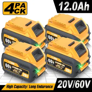 Dewalt 12.0Ah 20V/60V Lithium-ion Battery Pack DCB606 DCB609 DCB612 for Cordless Power Tools Rechargeable High Capacity