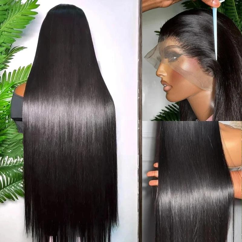 Bling Hair 30 32 Inch 13x4 13x6 HD Transparent Bone Straight Lace Front Wig 180 Density Brazilian 360 Lace Frontal Wigs Human Hair For Women