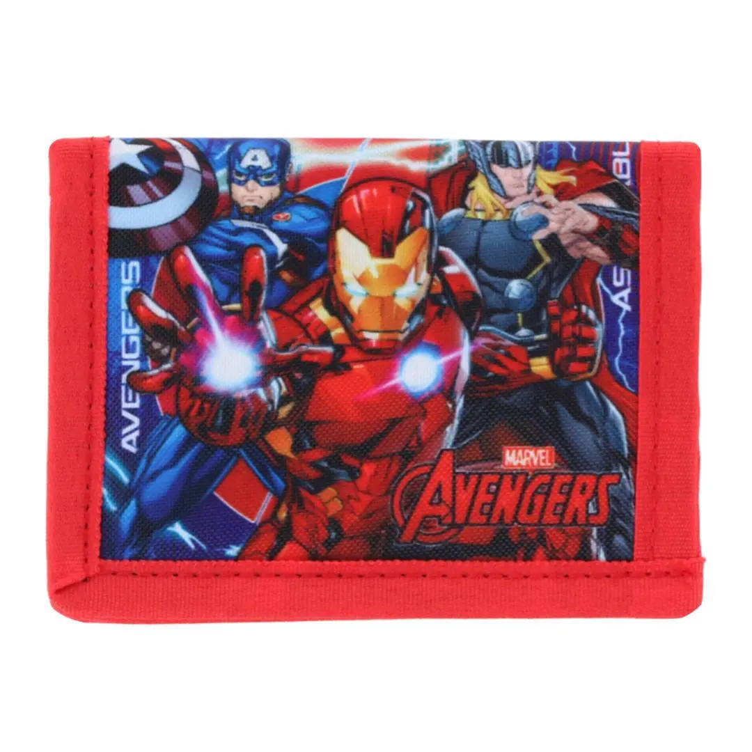 CTM Kid's Marvel Avengers Dooms Day Hook & Loop Closure Bi Fold Wallet, Bifold Wallets