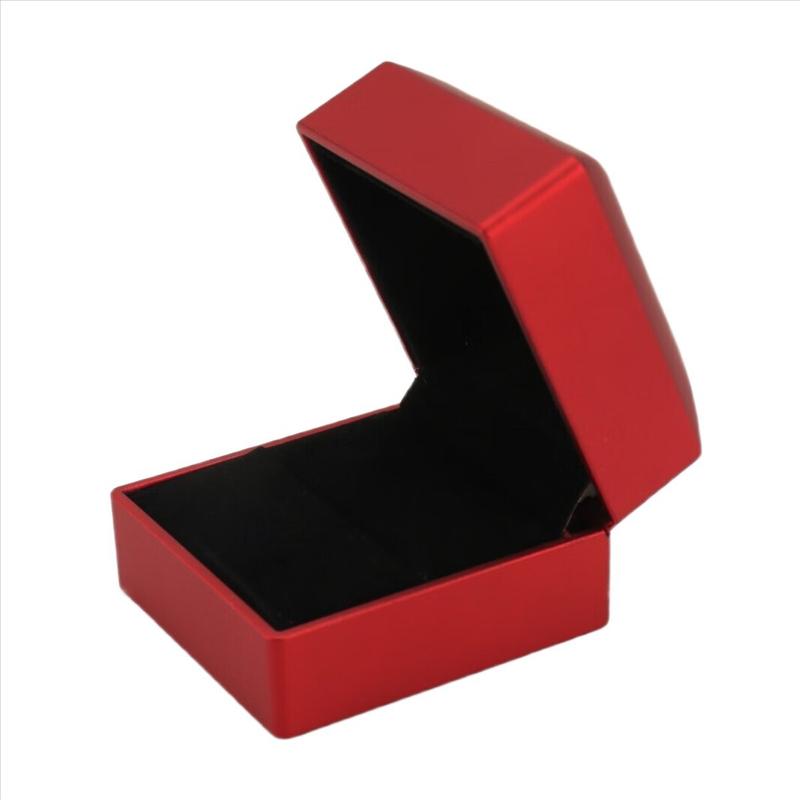 Rings Display Box Storage Soft Velvet Tray Case Holder Stand Display Storage Box Show Jewelry Organiser LED Light Ring Box Red