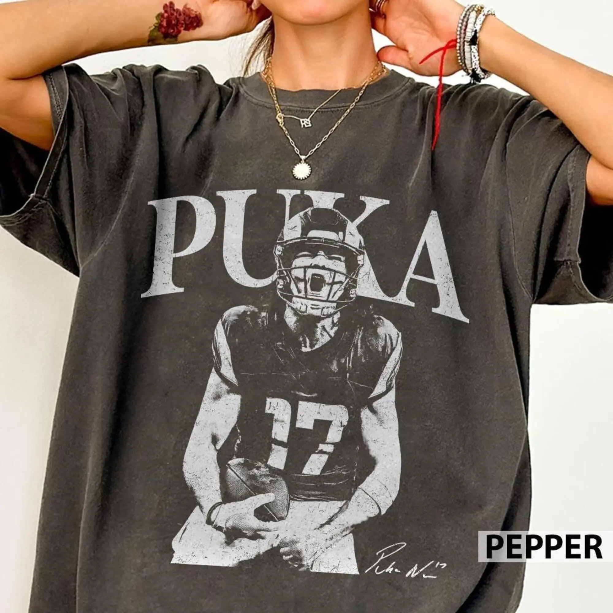 Puka Nacua Vintage 90s Football Comfort Color Shirt, Los Angeles Rams Game Day Tee, Fan Gift