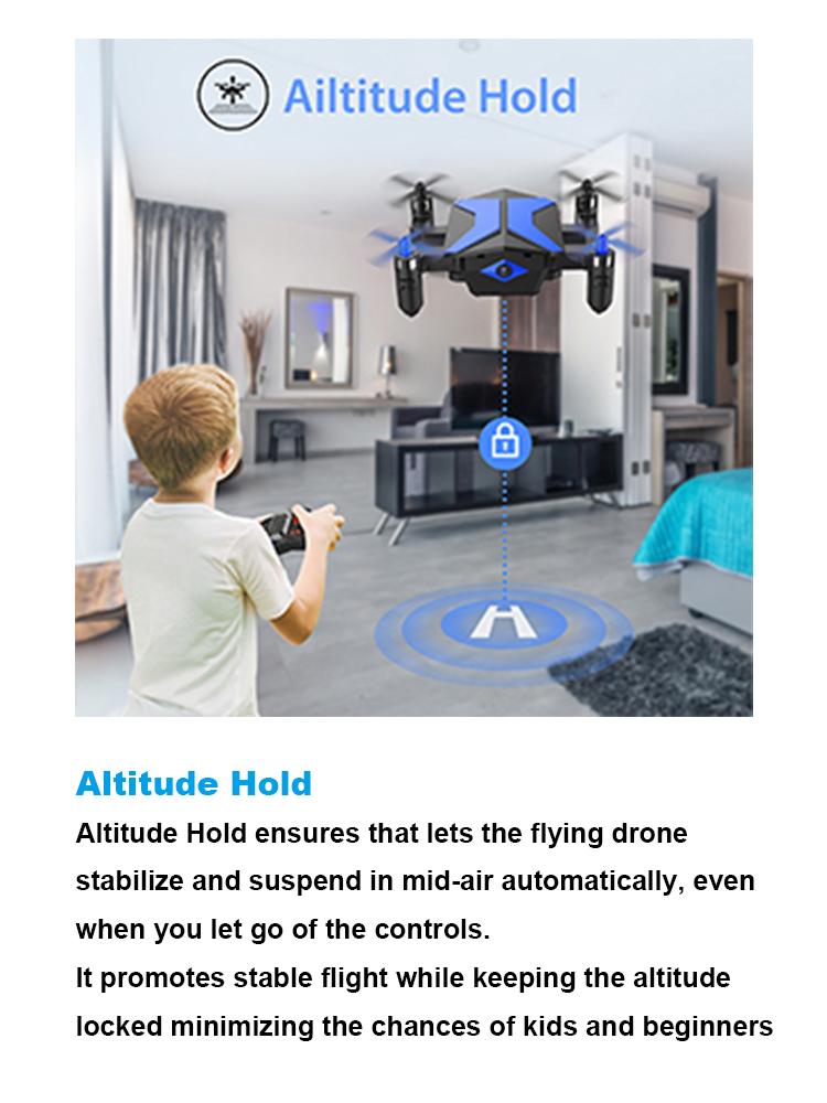 X-PACK 2 Foldable Drone Blue Dual Battery (Camera Version) | HD Aerial Photography, Stable Hover, Easy to Fly for Kids & Adults LM
