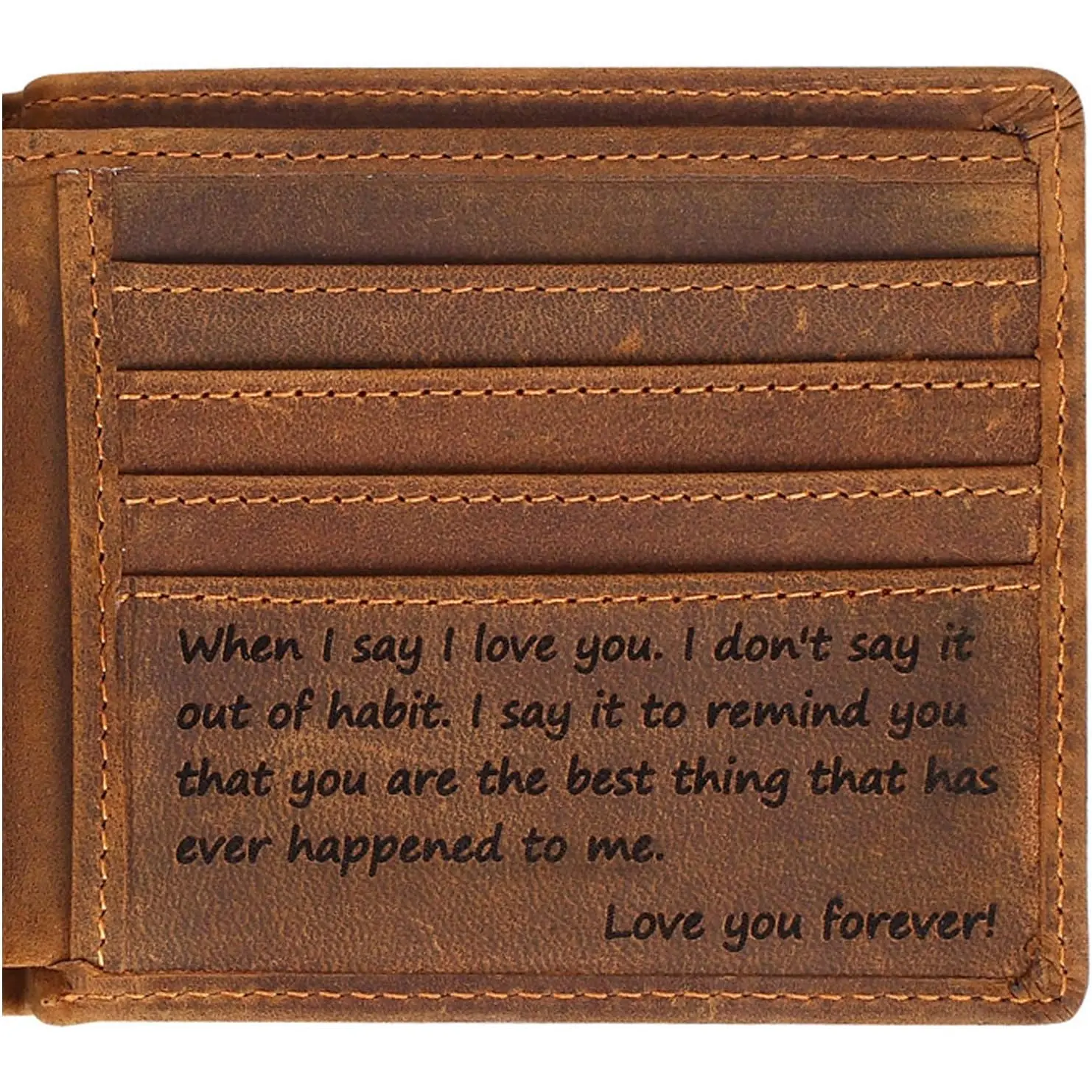 Engraved Personalized Wallet For Men - Gift For Boyfriend, Husband