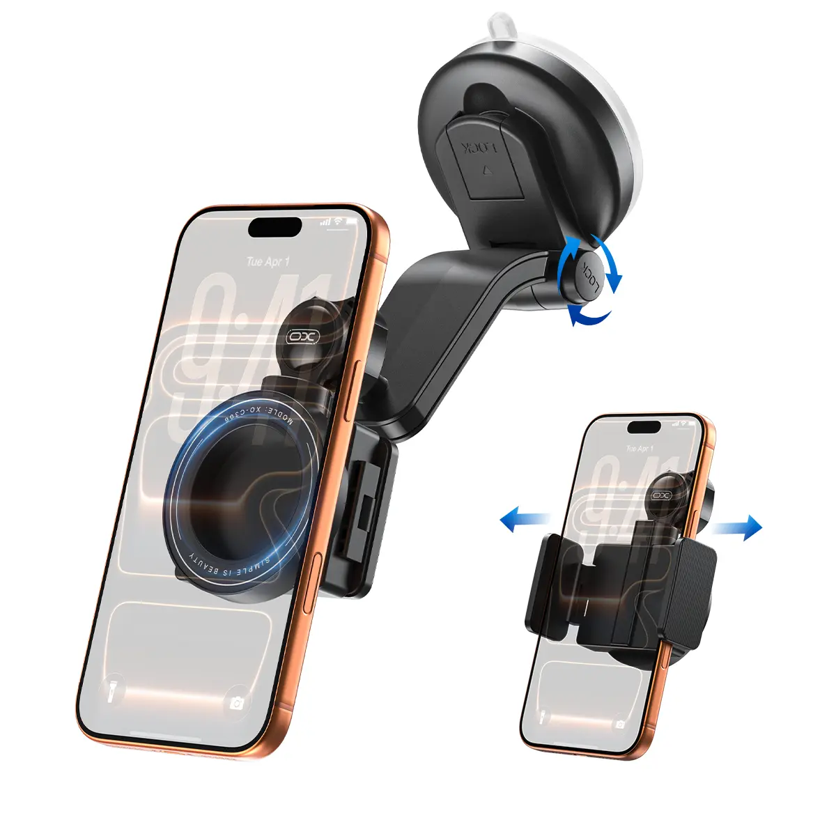 2026 upgraded car holder ,2-in-1  Magnetic + Clamp  Car Phone Holder, Capable of 360° rotation, [Compatible in Two Forms] for car dashboard and windshield accessories, Suitable for iPhone17, 16, 15, 14, 13 Pro Max Plus and all other Smartphones