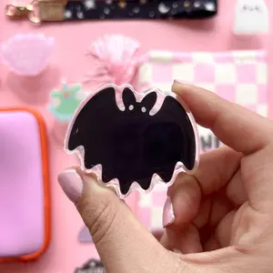 Night Bat MagSafe Phone Grip, Unique Grip for Readers and Lovers, Kindle Accessories PopGrip with Kickstand