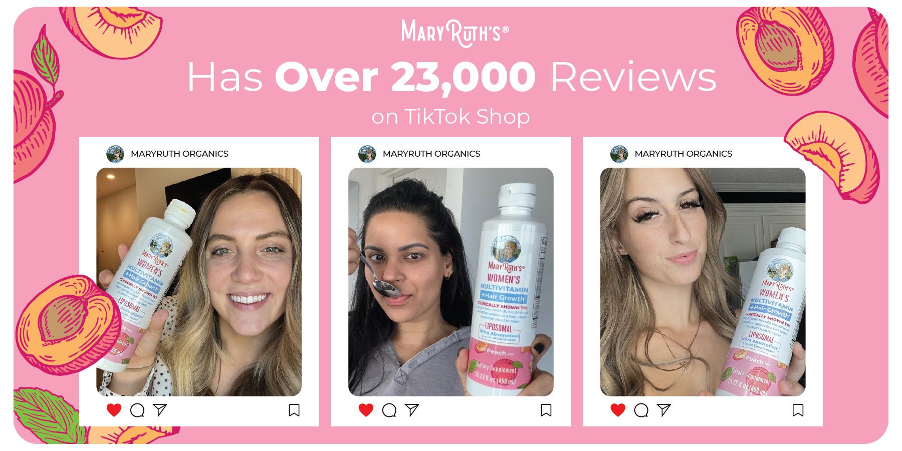 MaryRuth's Women's Multivitamin + Hair Growth Liposomal – Thicker, Fuller Hair In Women - Improve Wrinkles & Fine Lines – Ultra Absorption 15.22 Fl Oz