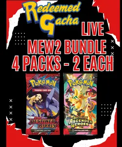 4x Pokémon TCG Packs - 2x Ascended Heroes and 2x Destined Rivals Packs - Ripped LIVE