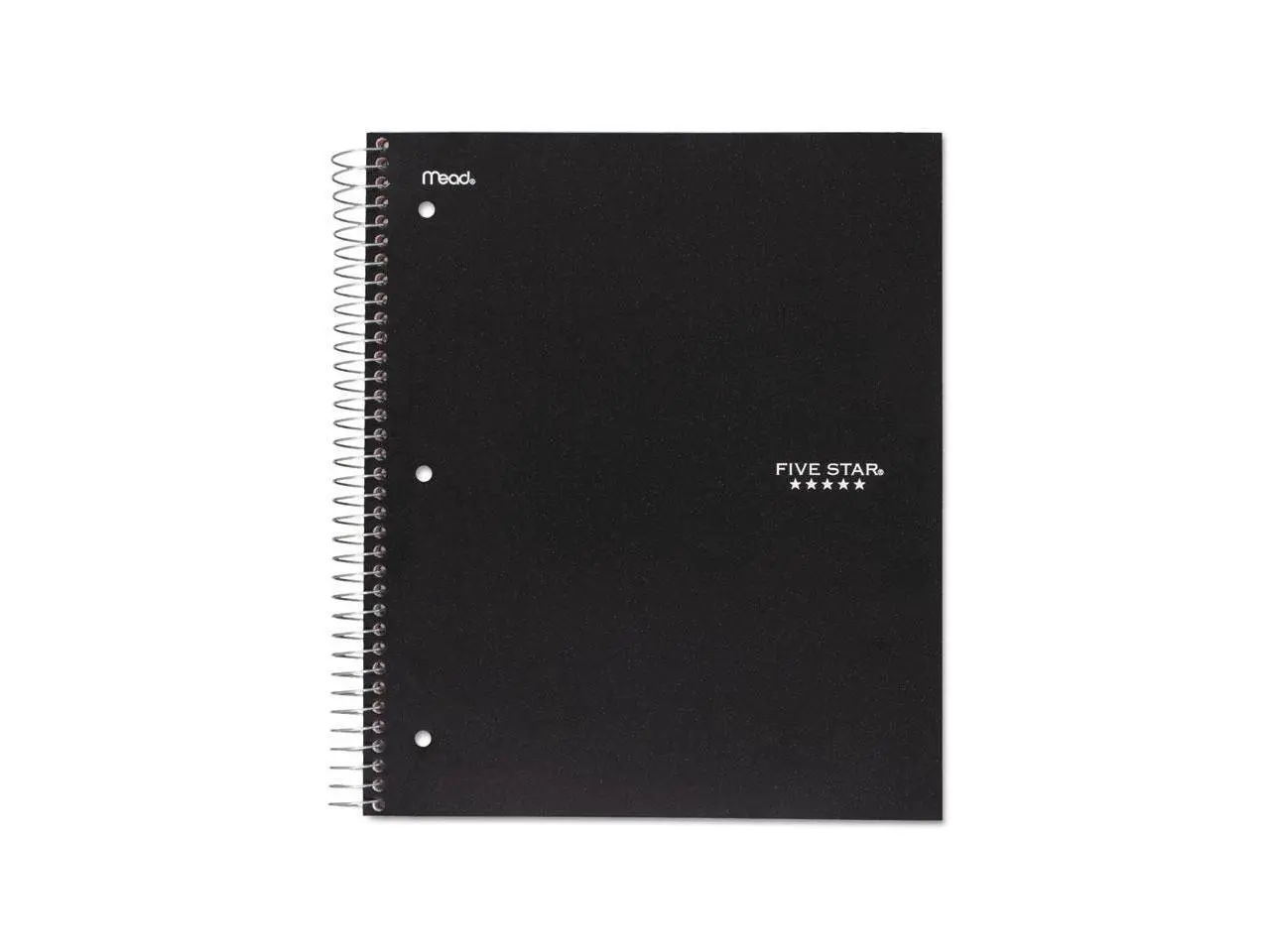 Five Star 72057 Wirebound Notebook, College Rule, 11 X 8 1/2, 100 Sheets, Black