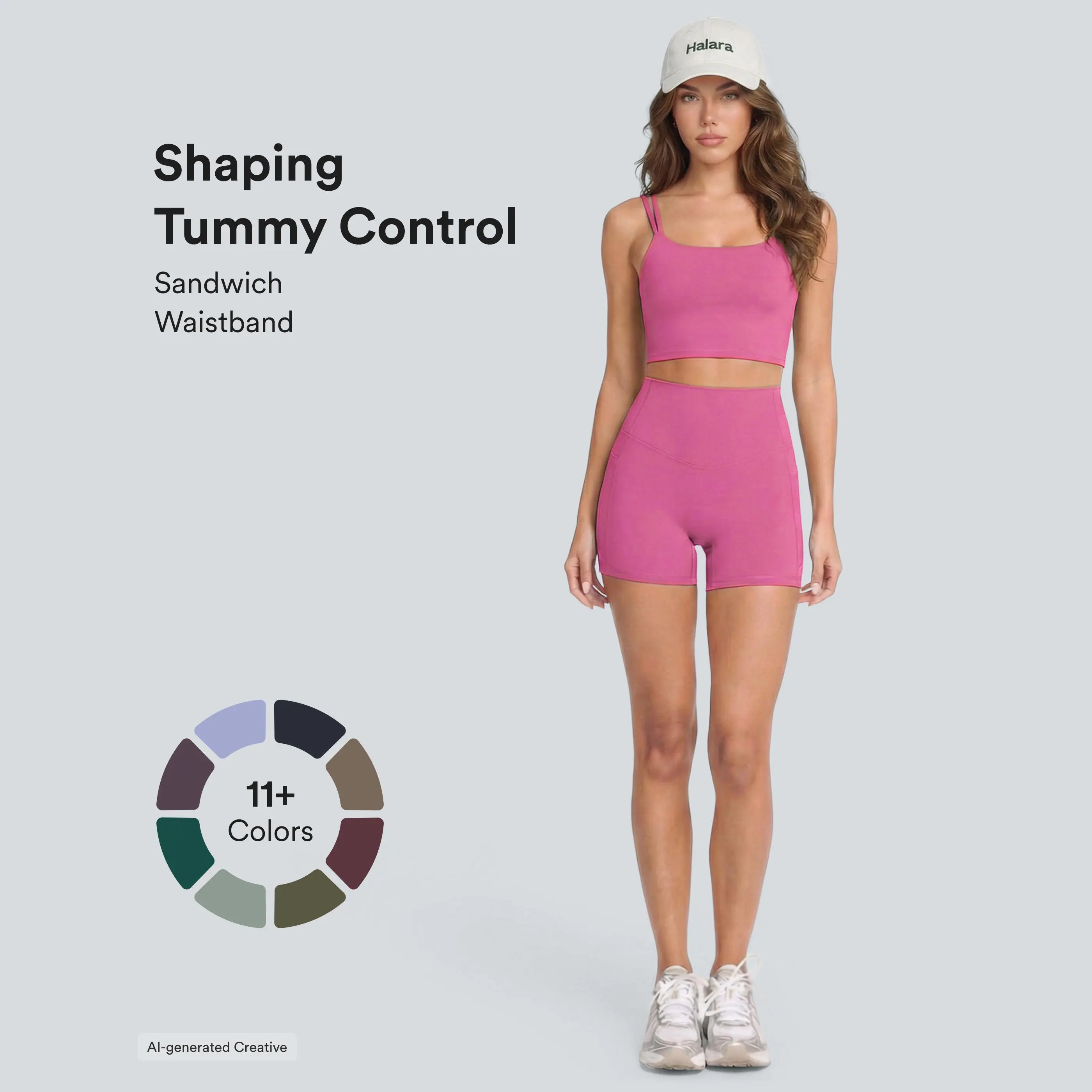Halara UltraSculpt High Waisted Tummy Control Pocket Shaping Training Biker Shorts 3"/5"/7"/9“