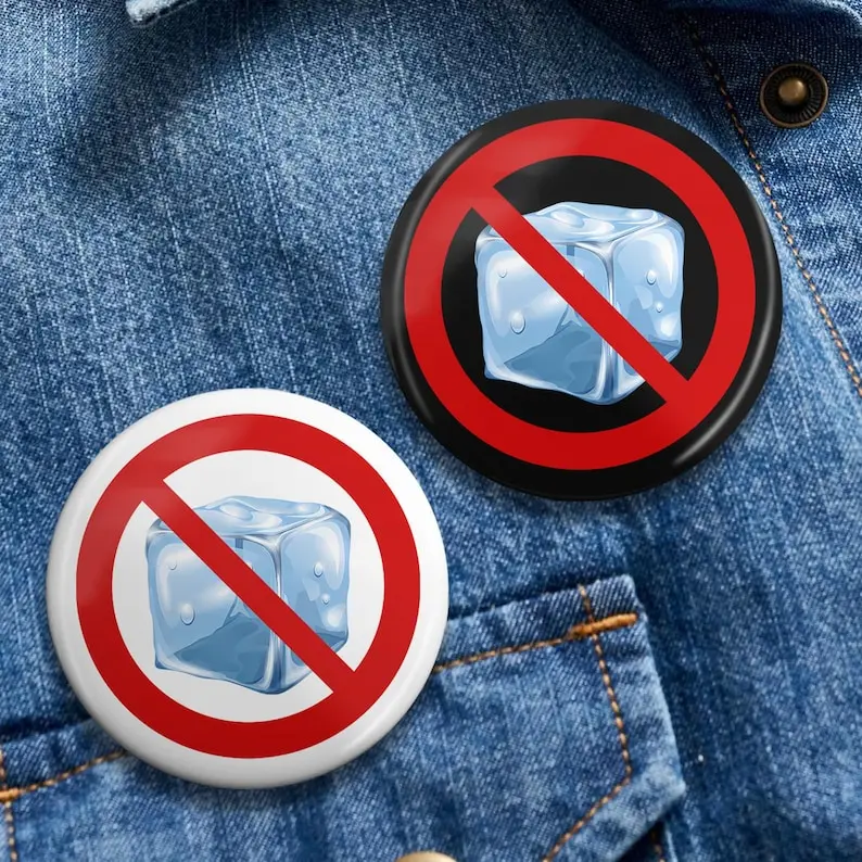 Ice Out Pin, Black white Red Blue Abolish Ice Button, Immigration Reform Badge, Political Protest Jewelry, Social Justice, Democrat Activist Lapel, Anti Ice Pins