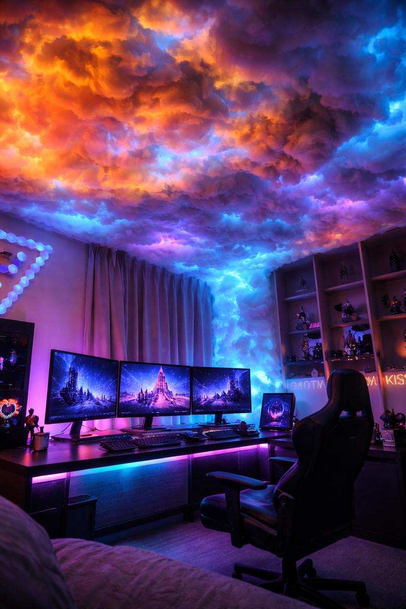 3D RGB LED Cloud Light with DIY Installation Multi-Color Lighting Lightning Effect & Music Rhythm Sync Perfect for Valentine’s Day Indoor Ambient Decor Includes a 5M RGB LED Strip Kit