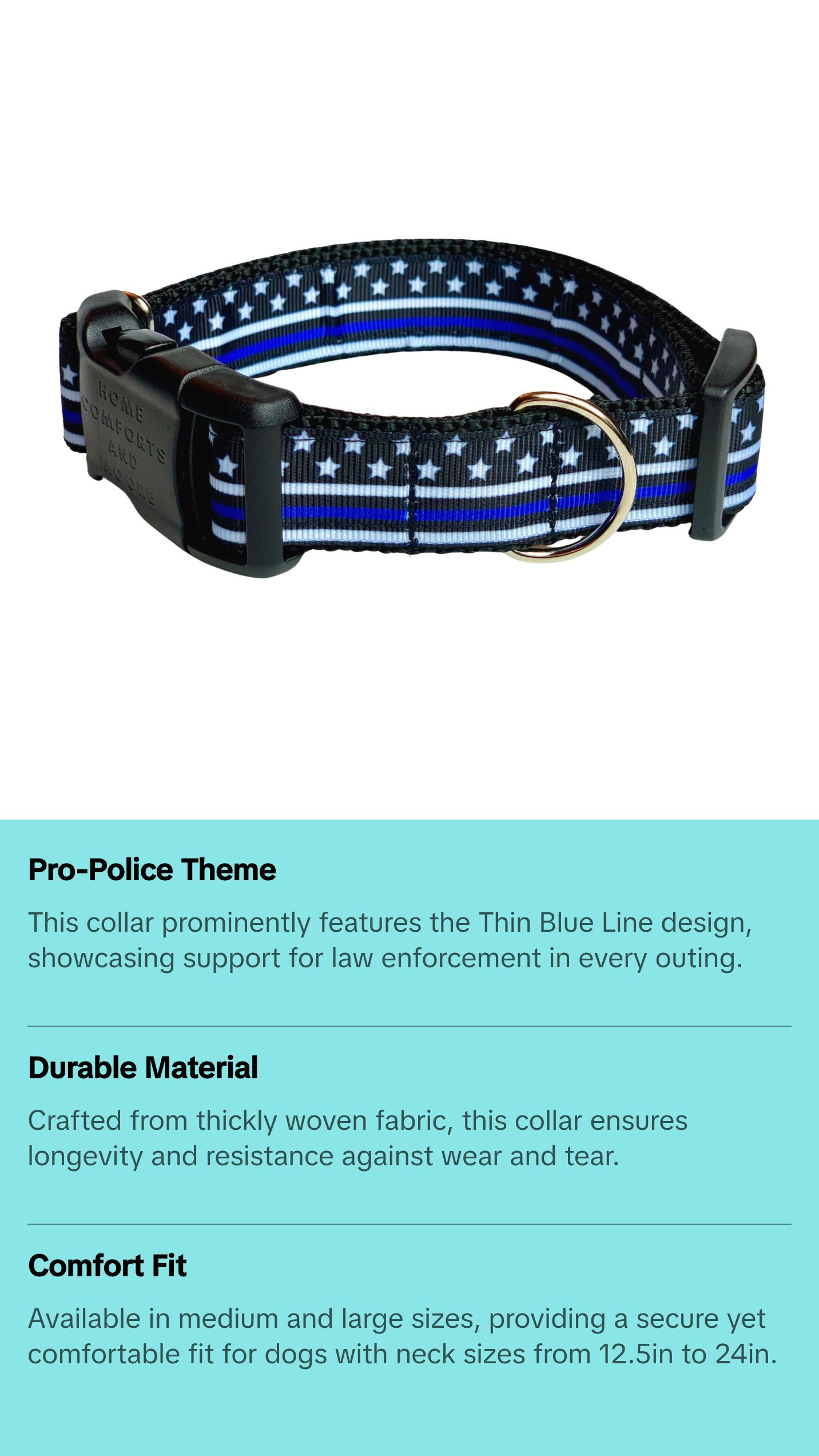 Thin Blue Line Dog Collar