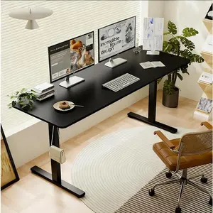 Muro Home 55"×24" Black Electric Standing Desk Height Adjustable Desk for Home and Office Computer Table Gaming Desk Modern Lift-up Desk