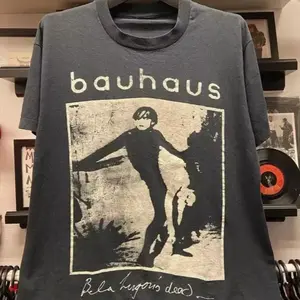 Reprint Bauhaus Bela Basic Black Short Sleeve Unisex T shirt Men Women S-5XL