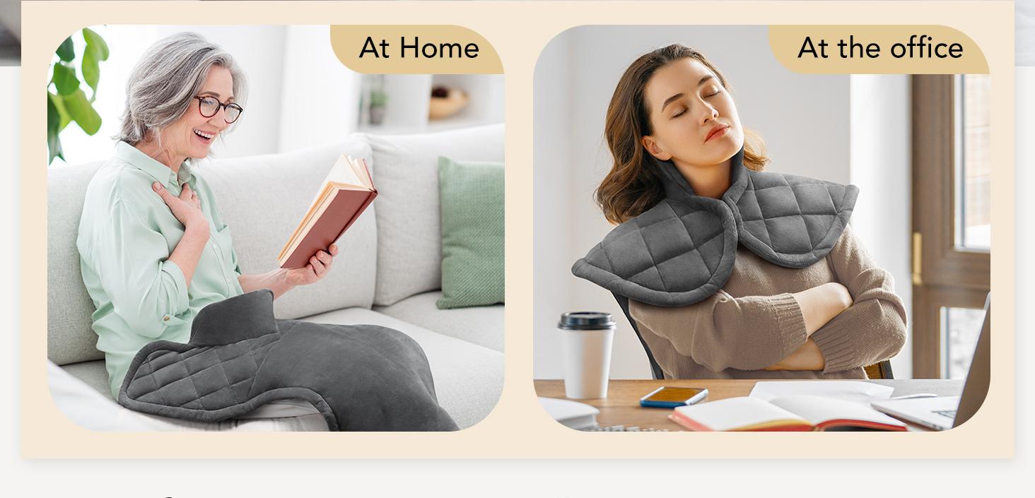 iDOO Heating Pad | Spring Glow Up | Perfect Gifts for Her Women Men Elderly | 3 Sizes (24x37 XXL King/24x33/21x22) | Soothing Heat Therapy for Fast Neck, Shoulder & Back Pain Relief