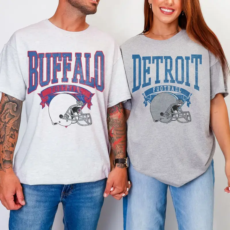 Vintage Football T-shirt Hometown Teams Tee Football Retro Tshirt Football Thowback Tee Buffalo Football Tshirt Kansas City football tee Dallas Football Throwback T-shirt San Francisco Tee Pittsburg Vintage Ts Tops Womenswear Crewneck Shortsleeve