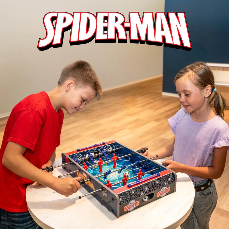MARVEL Tabletop Foosball Game Officially Licensed Spider-Man | Spidey and His Amazing Friends | Stitch | FIFA World Cup, 4 themed, team games, WoW Star Award