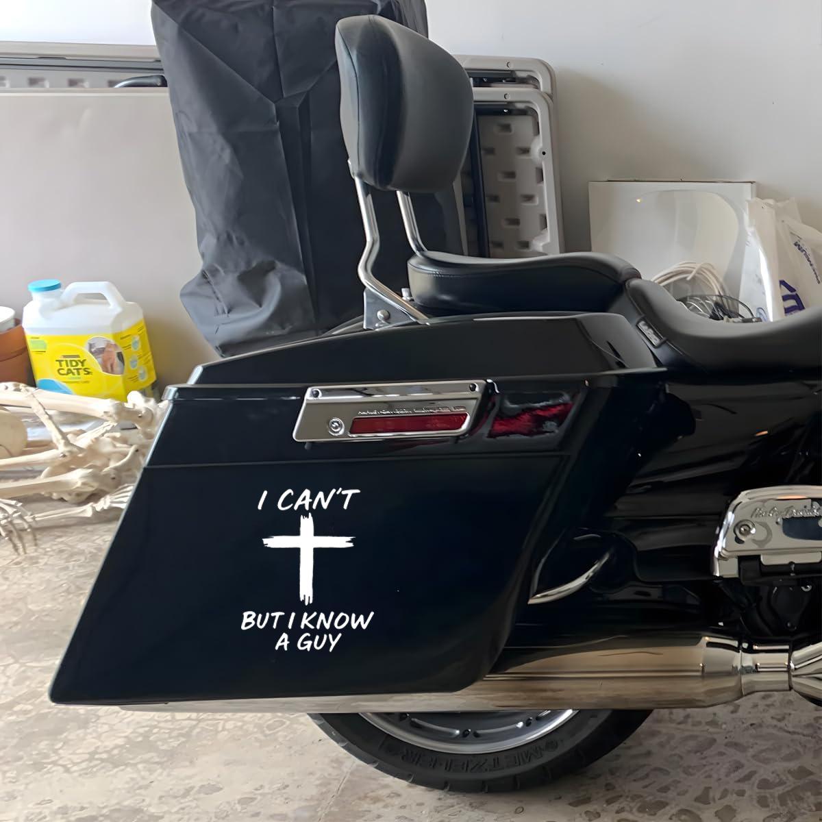 I Can’t But I Know A Guy Vinyl Decal – Durable Weatherproof Christian Car Sticker for Window, Bumper, Laptop, Toolbox, Tumbler – Inspirational Faith Gift Idea