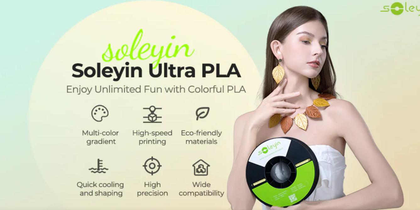 Creality Upgrade Soleyin Ultra PLA 3D Printing Filament 1.75 1kg For 300mm/s High Speed