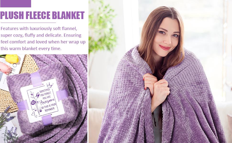 Mayicivo Birthday Gifts for Women Self Care Gifts Get Well Soon Gifts, Rose Relaxing Spa Gifts Basket Care Package w/ Luxury Flannel Blanket Tumbler, Mothers Day Gifts for Mom Her Wife Girlfriend Sister