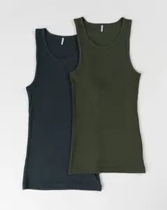 Zero Ribbed Tank 2pk - Signature Green / Signature Navy