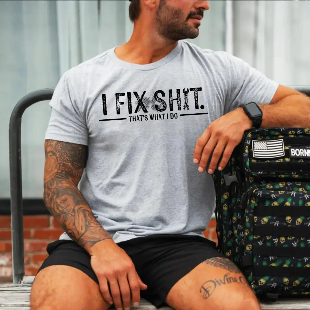 I Fix Shit That’s What I Do Shirt Hoodie Sweatshirt – Hard Blue Collar Mechanic Humor Tee