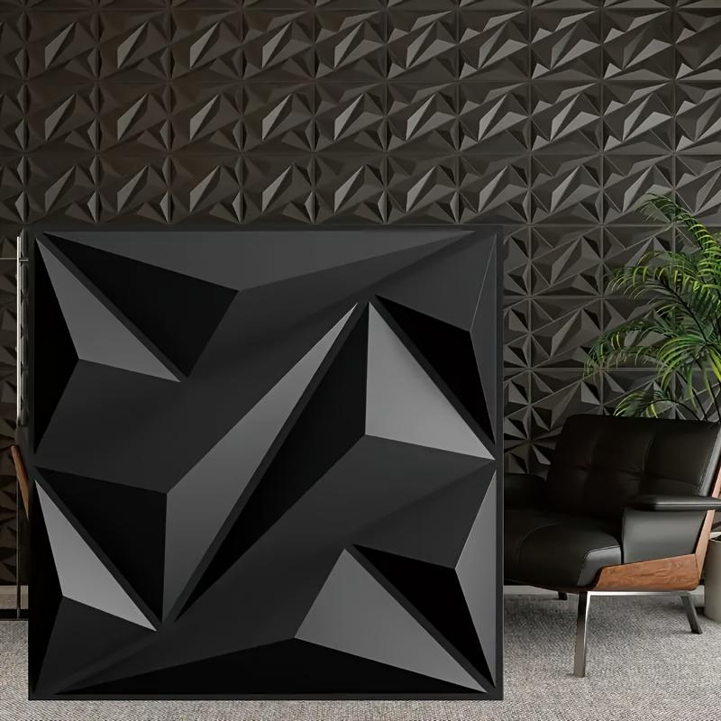 BRODARK 3D Diamond Wall Panel Jagged Matching-Matt Black 11.8x11.8 Inch 30 Tiles Self-Adhesive Vinyl Decals for Living Room Bedroom Office Holiday Decor Day of the Dead 4th of July Memorial Day Room Transformation Bold Visual Effect BRODARK 3D Diamond Wall Panel Jagged Matching-Matt Black 11.8x11.8 Inch 30 Tiles Self-Adhesive Vinyl Decals for Living Room Bedroom Office Holiday Decor Day of the Dead 4th of July Memorial Day Room Transformation Bold Visual Effect