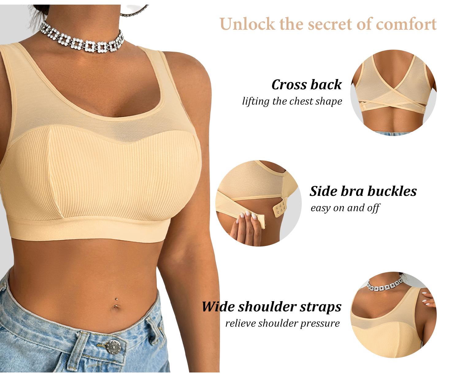 Push Up Bra No Cup No Wire Comfortable Breathable Everyday yoga Women's Wear Womenswear Fit Side Buckle Sports Push Up Bra No Cup No Wire Comfortable Breathable Everyday yoga Women's Wear Womenswear Fit Side Buckle Sports