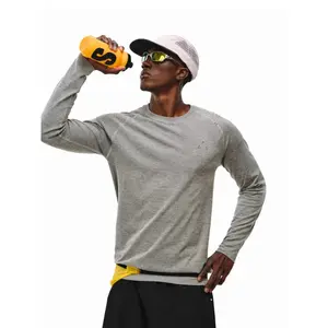 Unisex Seamless Long Sleeve T‑Shirt – Breathable Quick Dry, Minimalist Gym Tee, Outdoor Fitness Crewneck by FPA