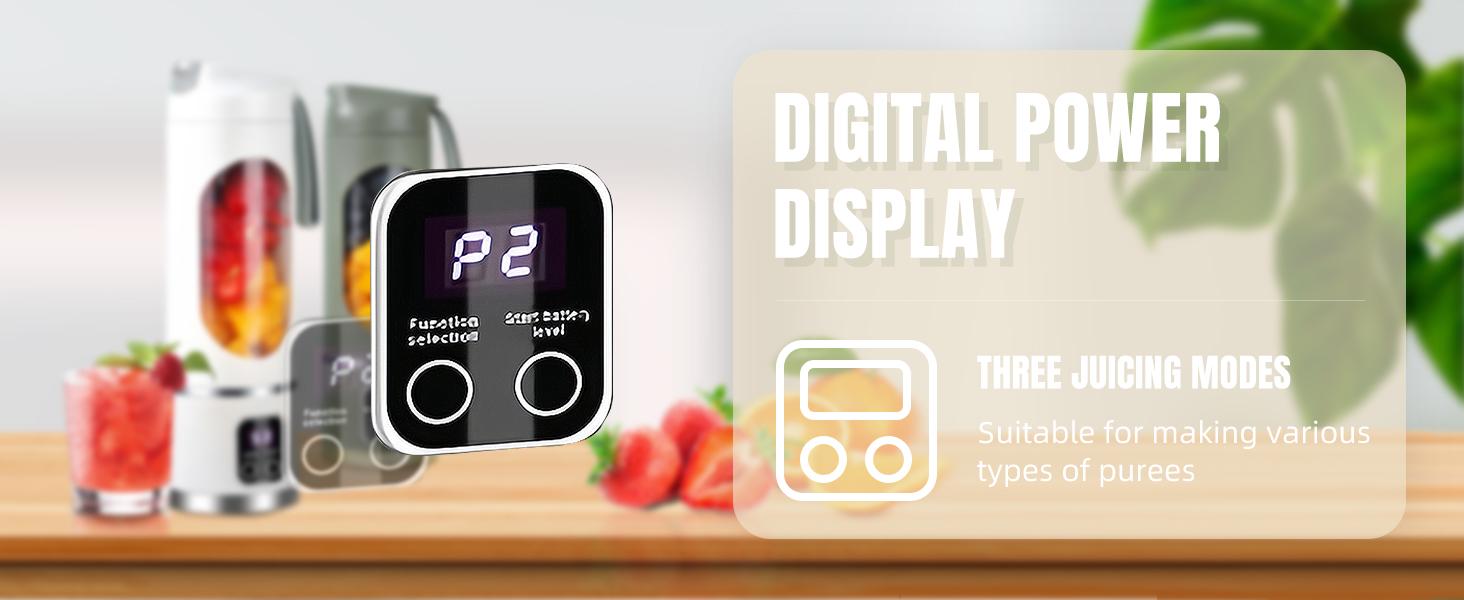 Ultimate Digital Juicer Blender with LED Display, Multimode Juicer Machine for Fruit & Vegetable, Leak-Proof, Large Capacity & USB Rechargeable Blender for Liquid Diet, Compact Blender for Kitchen & Travel Mate, Household Gadgets, St. Patrick's Day Gifts Ultimate Digital Juicer Blender with LED Display, Multimode Juicer Machine for Fruit & Vegetable, Leak-Proof, Large Capacity & USB Rechargeable Blender for Liquid Diet, Compact Blender for Kitchen & Travel Mate, Household Gadgets, St. Patrick's Day Gifts